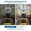 Bymaocar 10-Light Crystal Chandelier Large Crystal Glass Light Fixture,Modern Elegant 110V Pendant Lamp for Bedroom Living Room
