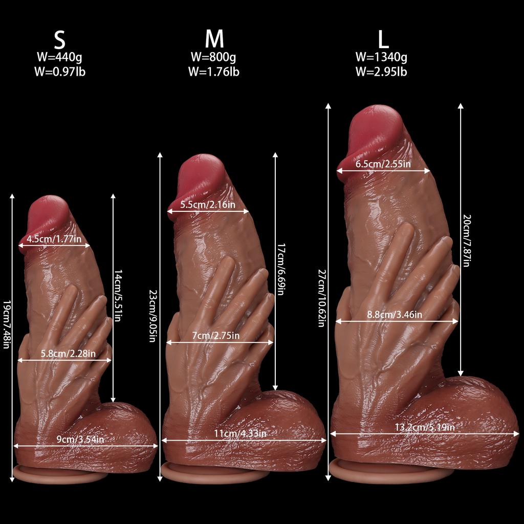 Best-Selling Realistic Dildo for Women - Lifelike Silicone Penis with Handheld Base, Ultra-Realistic Adult Toy