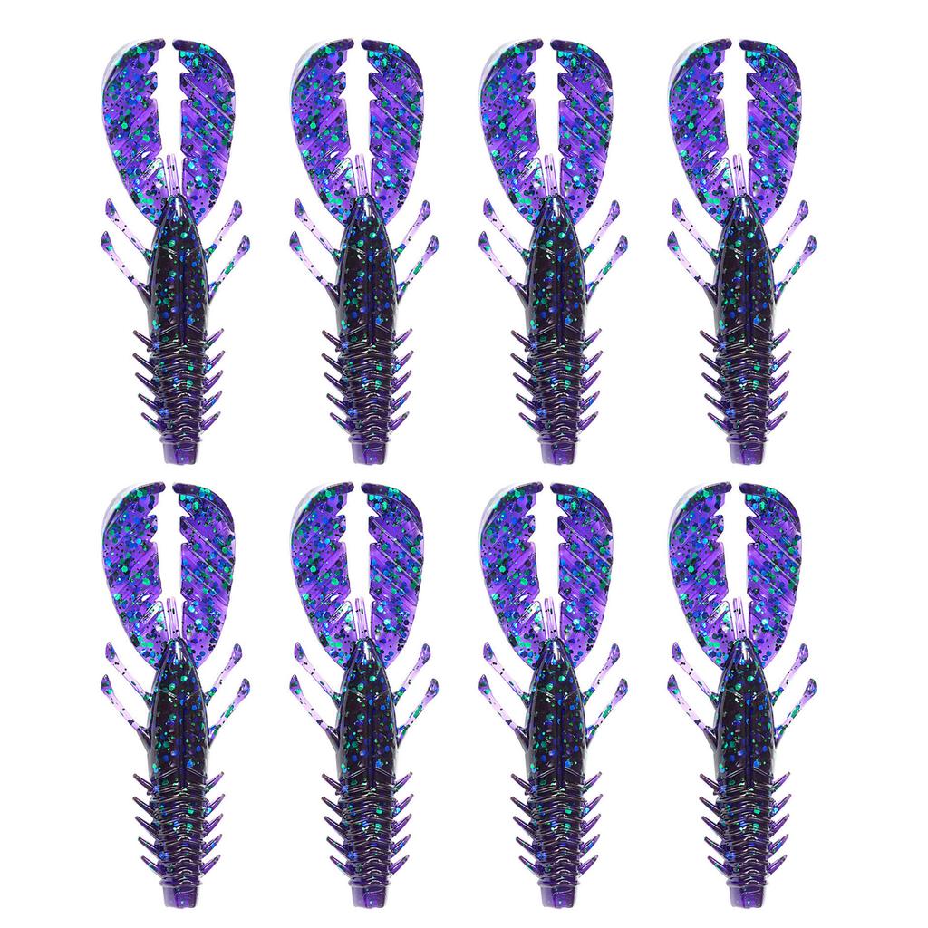 8pcs Shrimp Soft Bait Fishing Baits 7.5cm 3.7g Crawfish Lures Artificial Swimbait Saltwater Fishing Tackle Accessories