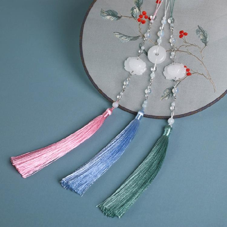 Chinesischer Hanfu Anhänger Retro Quasten Taillenanhänger Imitation Jade Kleidungsschmuck