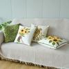 Taie d'oreiller rurale, Coussin frais pour canapé de salon, Coussin lombaire brodé de tournesol, Coussin de chevet