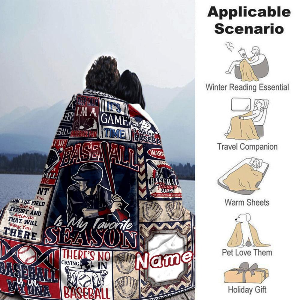 Baseball Theme Customize Your Name Home Blanket S Comfortable Soft Lightweight Allseason Multipurpose Blanket For Picnics Sofas Offices Beds Living