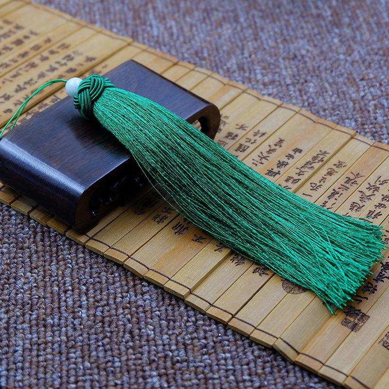 

17 см бахрома ухо DIY автомобиль подвесные аксессуары подвесное ухо мягкая ананасовая шляпа с нефритовой бусиной автомобиль подвесное ухо 17Cm pineapple cap tassel зелёный