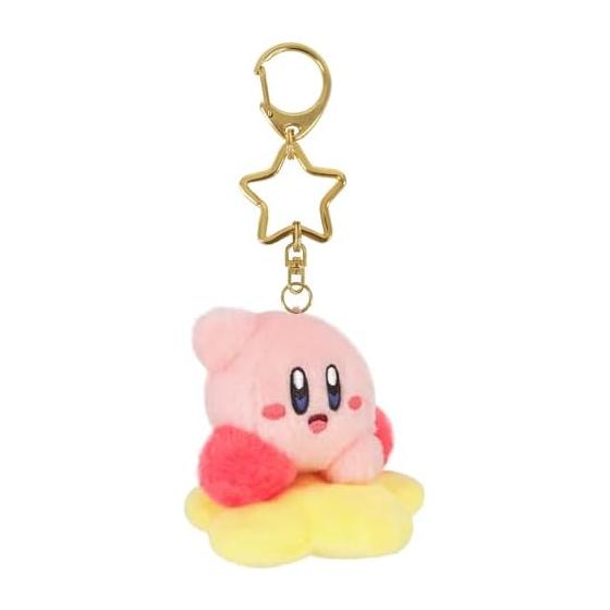 Sanei Boeki Kirby Mini Mofu Mascot Keychain Warp Star Mascot Plush