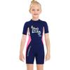 Kids 2.5mm Neoprene Wetsuit Girls - Short Sleeve Full Body Dive Surf Suit Warm Water Sports Gear