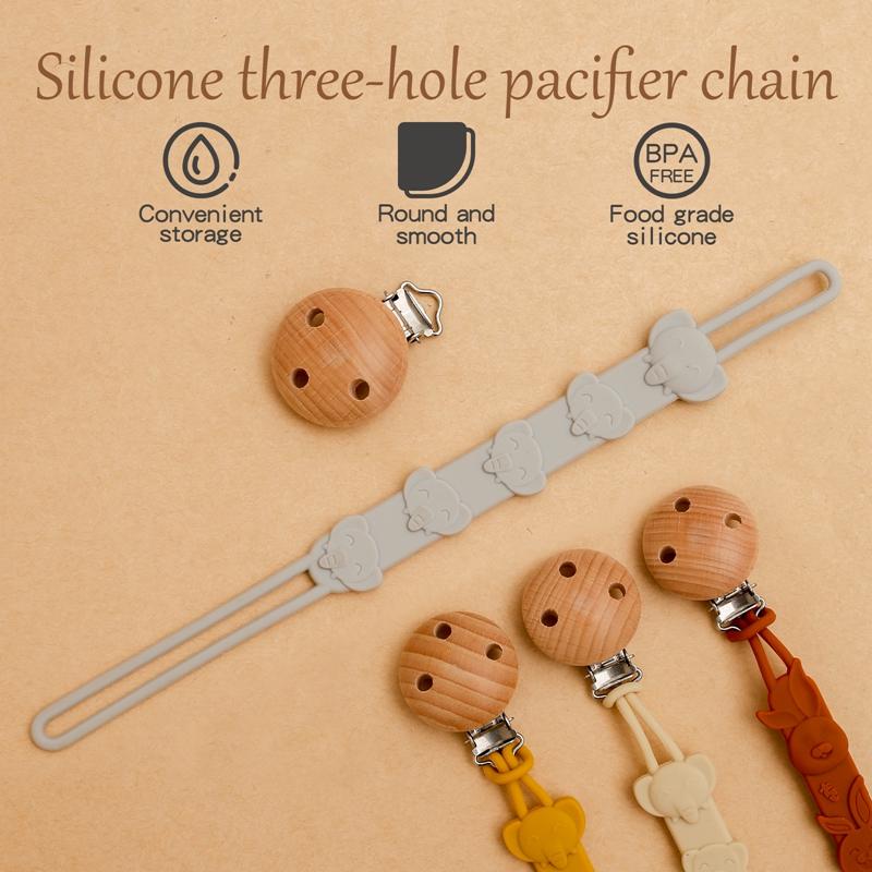 Baby Pacifier Chain Silicone Pacifier Storage Clip Food Grade Nipple Holder Silicone Pacifier Chain Baby Silicone Dummy Chain