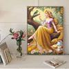 Full Round Diamond Painting Rapunzel Under The Tree Art Rhinestone Picture Mosaic DIY 5D Cross Stitch Embroidery Home Decoration