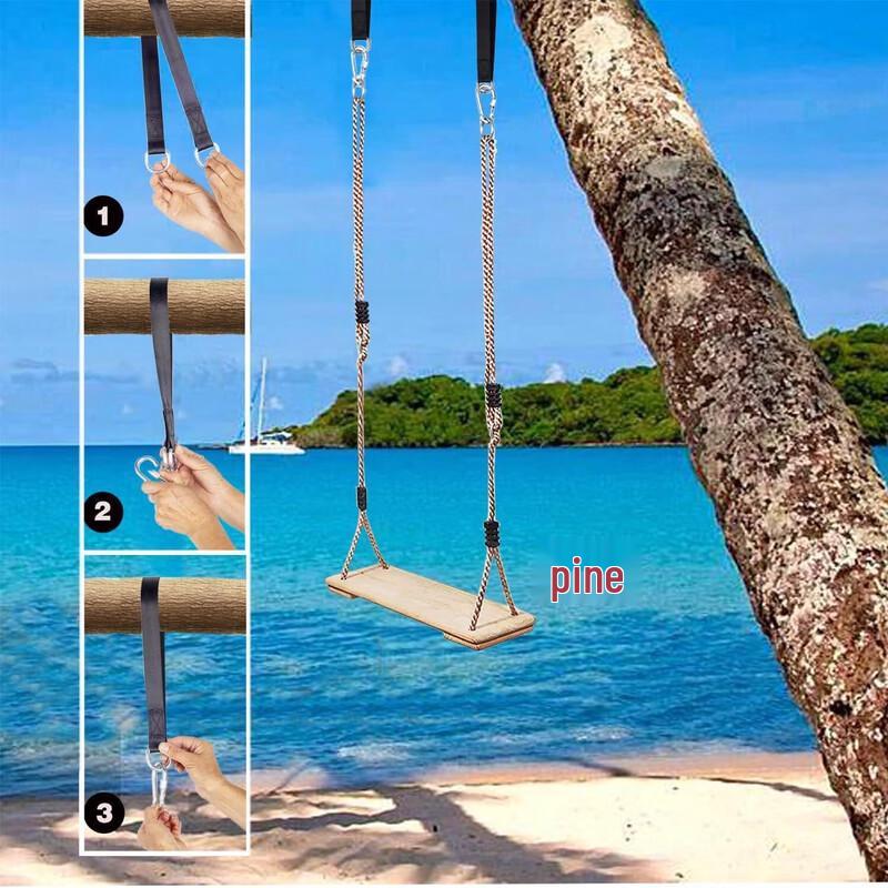 Children's Pine Wood Indoor Outdoor Swing