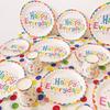 INS Disposable Tableware Set: Tablecloth, Plates, and Cups for Birthday Parties, Picnics, and Camping Decor