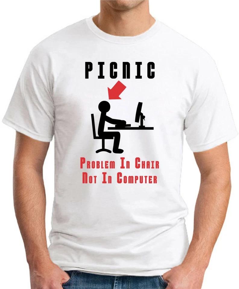 PROBLEM IN CHAIR NOT IN COMPUTER T-SHIRT Funny Slogan Novelty IT HelpDesk Top 4 XL