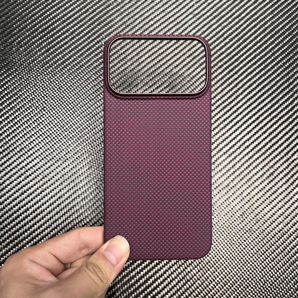 For Iphone 18 Pro Max Carbon Fiber Case  Ultra Thin Lens Protection Aramid Fiber Phone Cover for Iphone 18 Pro Carbon Case