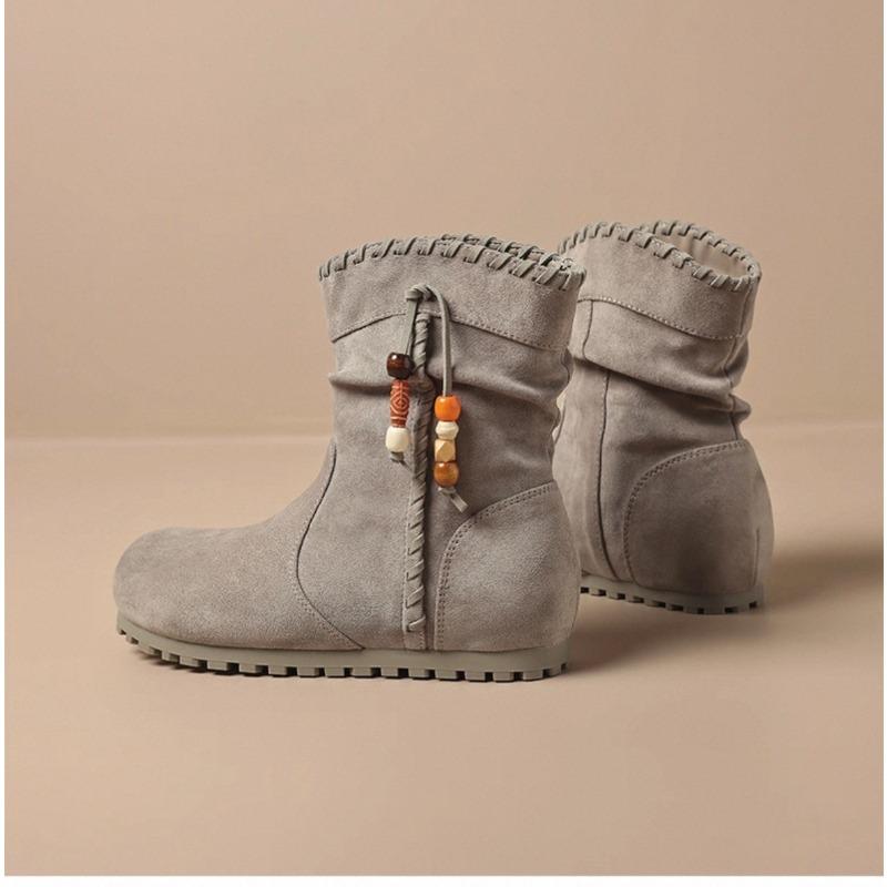 Fashion Ankle Boots for Women Flats Dress Designer Shoes Fashion Winter Cozy 2025 New Trend Casual Chelsea Boots Suede Zapatos Mujer