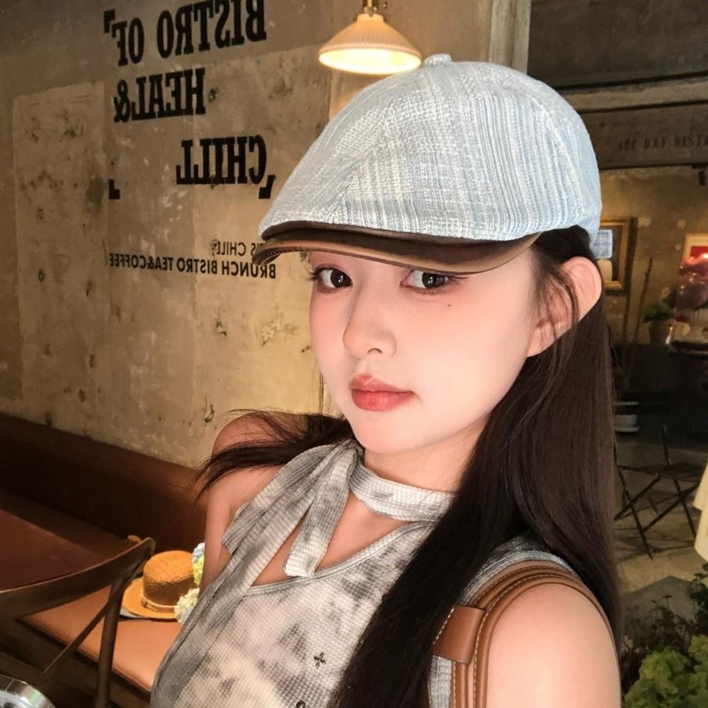 Retro Cowboy Beret Y2k Painter Cap Korean Denim Beret  Unisex