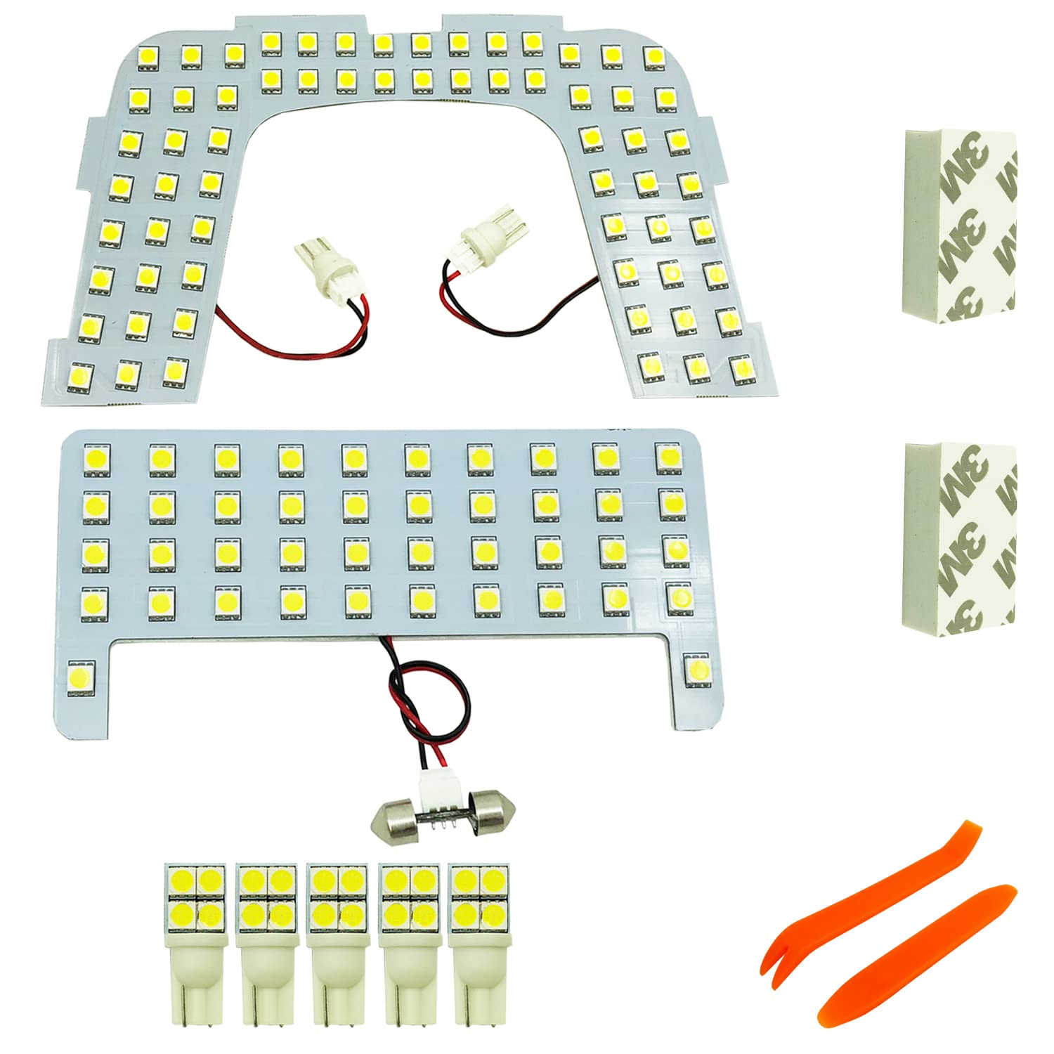 

TORIBIO Toyota Prius 50 Series LED Interior Light Bulbs 126SMD 5050 Set (ZVW50, ZVW51, ZVW55), Chip, DC12V, White, 6000K, 7-Piece белый