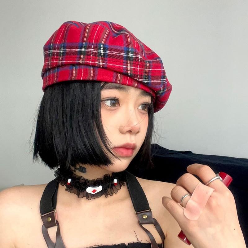 Classic British Girl Beret Hat With Breathable Fabric For Casual Fashion Style