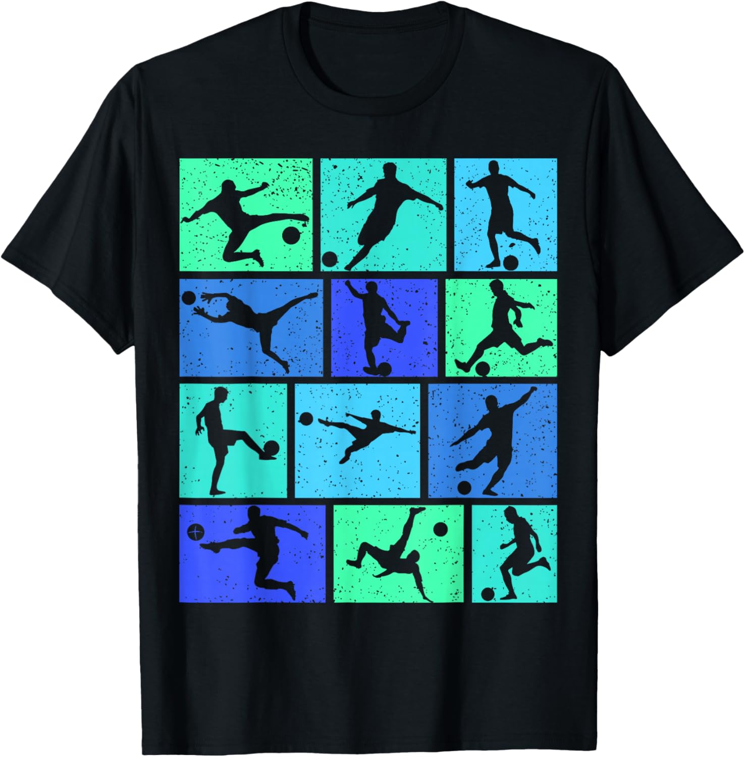 Soccer Player Action Shots Collage T-shirt S