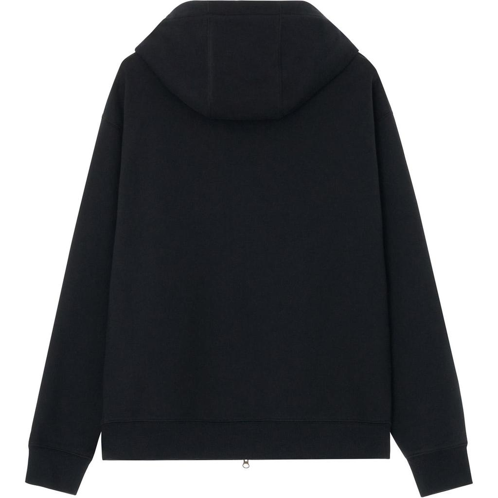 Korean Style Letter Embroidered Hooded Long Sleeve Sweatshirt Men sweatshirt Black LE2403HZ01BK