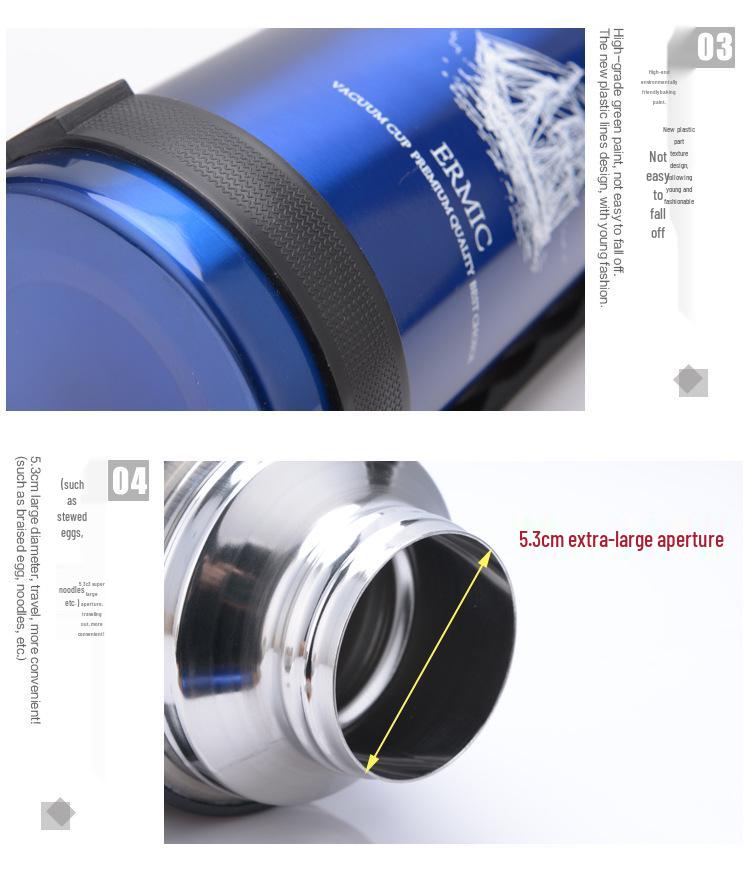 1200ML Stainless Steel Vacuum Insulated Outdoor Thermos Flask