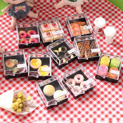 Practical Dollhouse Cake Wear-resistant 1/12 Miniature Boxed Cakes Model Kitchen Toys