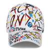 Men's and women's letter graffiti printed baseball caps with adjustable brim for outdoor activities and leisure sun hats