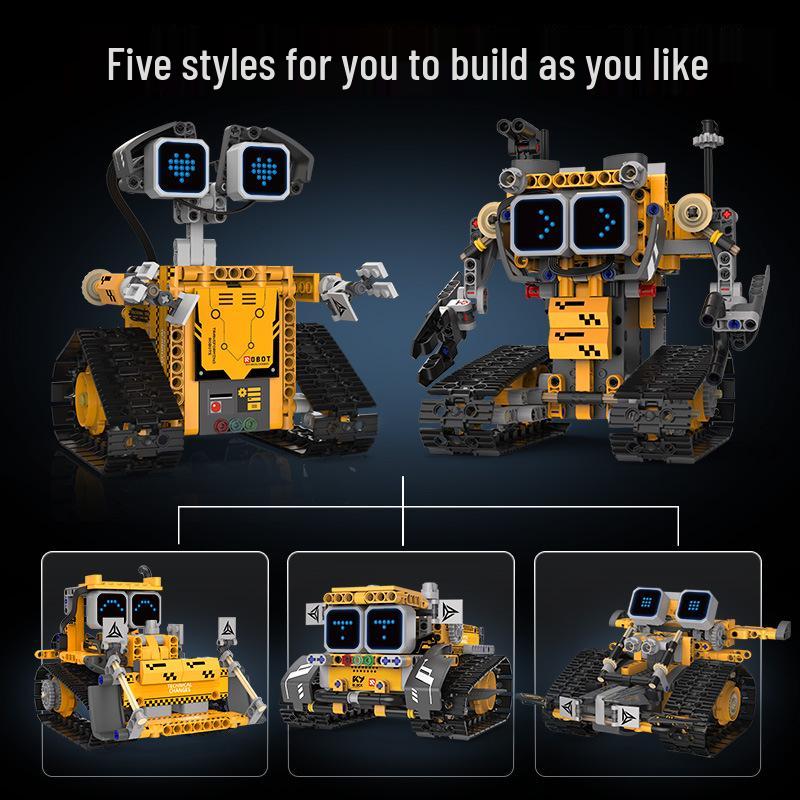 Cross-Border Wally 5-in-1 Educational Robot Toy - Smart Electric Assembly Puzzle for Kids