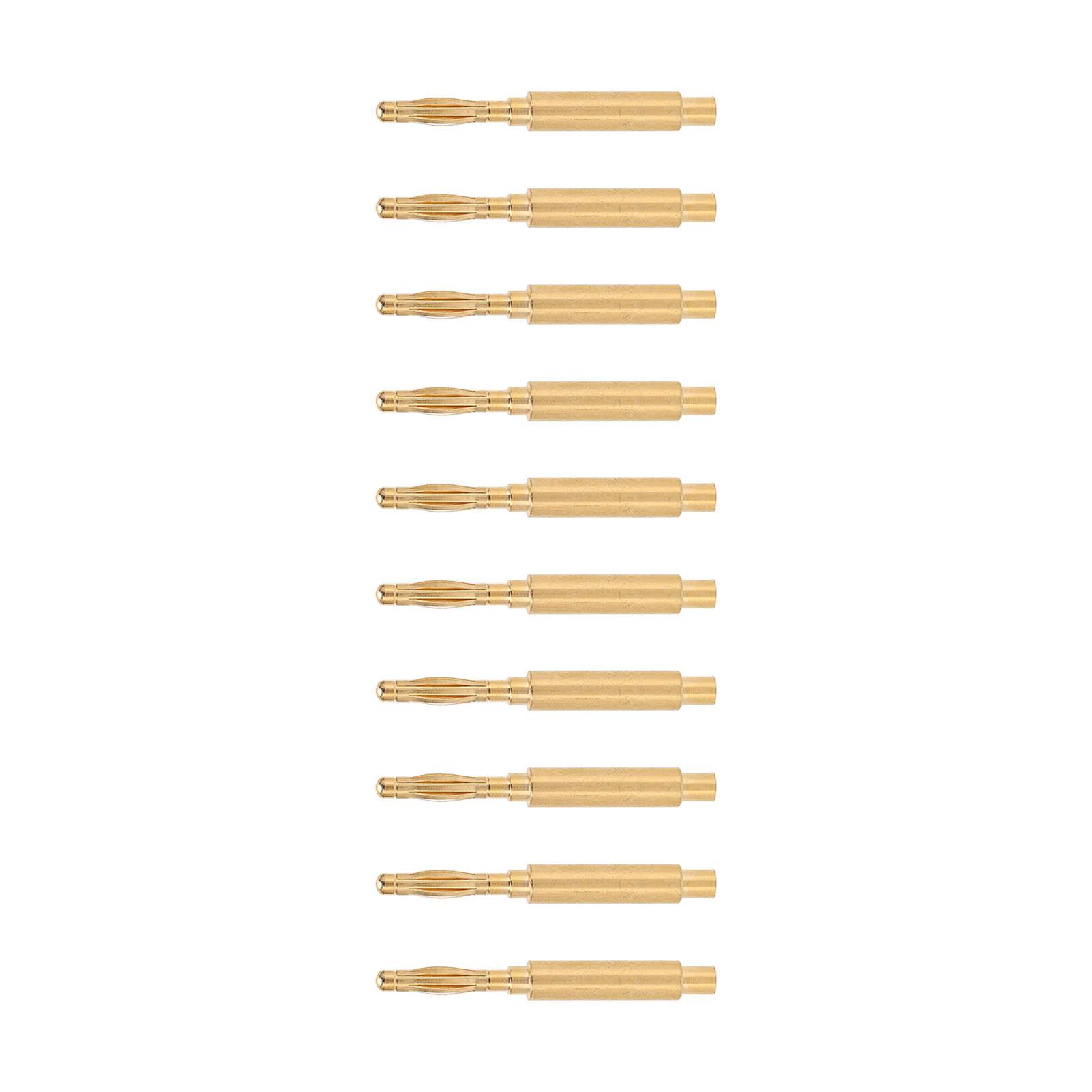 

10 шт. 2 мм банановый штекер позолоченный банановый штекер разъем хорошая производительность передачи медь