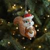 Gold Little Bear Squirrel Ornament Shimmering Festive Plastic Ornament  Home Decor