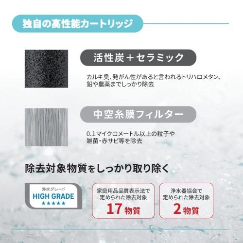 Genuine JF-22 Replacement Water Filter Cartridge, 15+2 Substance High Removal Type, All-in-One Chlorine Removal, Faucet