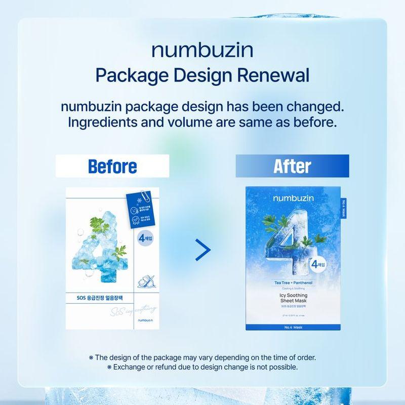 numbuzin - No.4 SOS Icy Soothing Sheet Mask Set Bundle Set