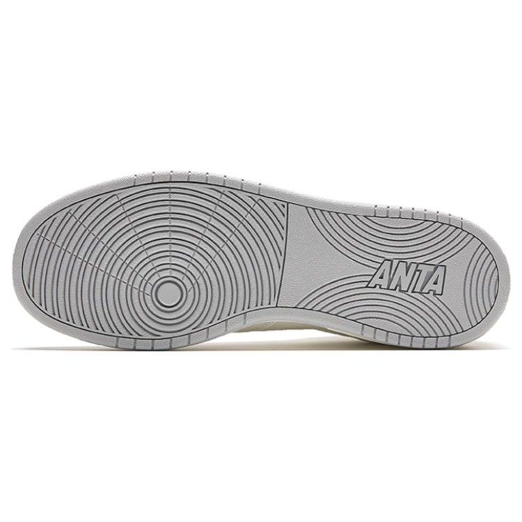 Anta Comfortable Shock Absorbing Durable High Top Sneakers Men Sneakers Ivory-White 912348087-1