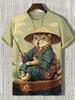 Japanese Ukiyo-e Cats Graphic T Shirts For Men Fashion Trend Short Sleeve 3D Printed Kids T-shirt Casual Oversized Harajuku Tees