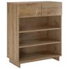 Shoe Cabinet 73 X 38 X 87.5 Cm Engineered Wood Artisan Oak