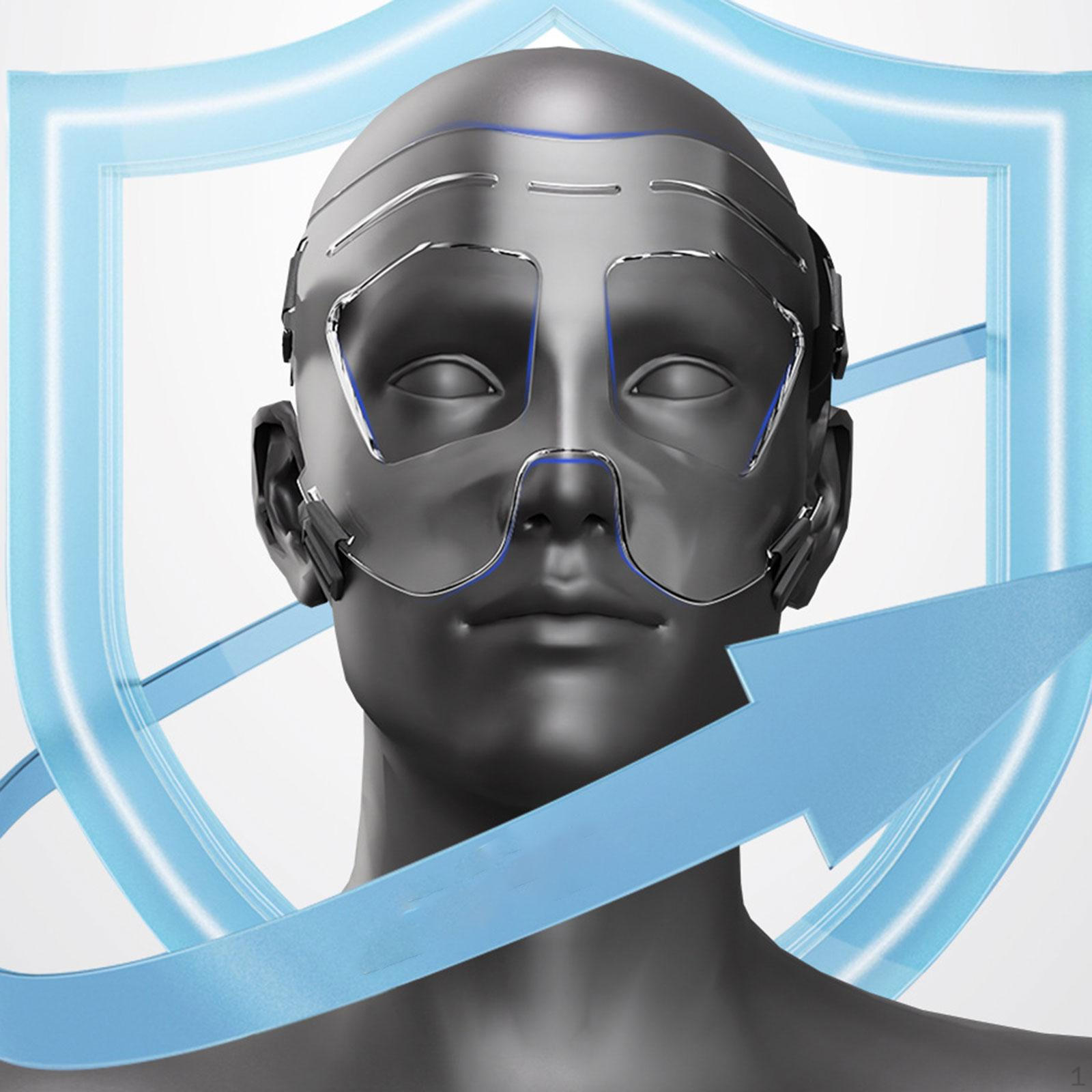 

Баскетбольная маска для лица для девочек, софтбольная маска для лица, защита носа для футбола, спортсменов, футбола, тренировок, Adults 16.5x13.5cm