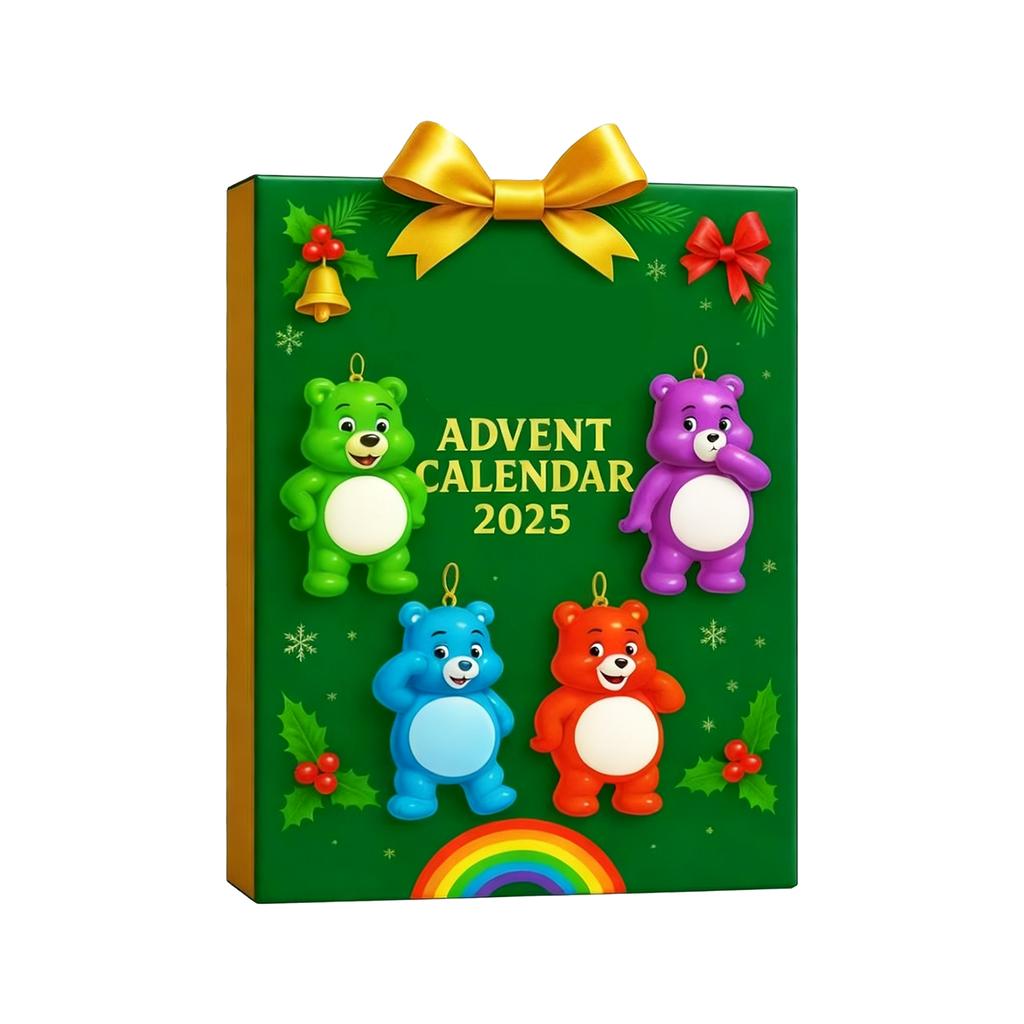 2D Plane+airplane Box +24PC+ Swear Bear Advanced Countdown Box Christmas Advent Calendar