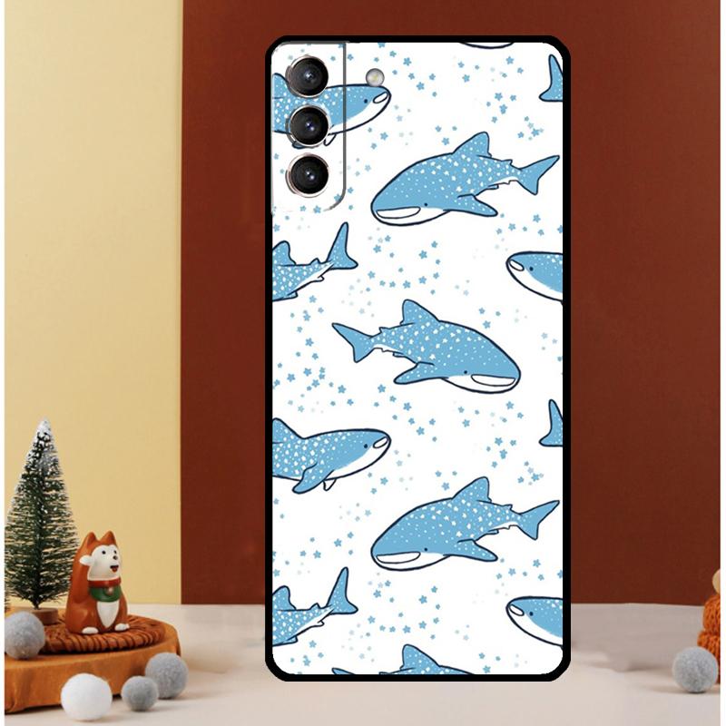 Whale Sharks Case For Samsung Galaxy S23 Ultra S24 S22 Note 20 Ultra 10 Plus S8 S9 S10 S20 S21 FE Cover