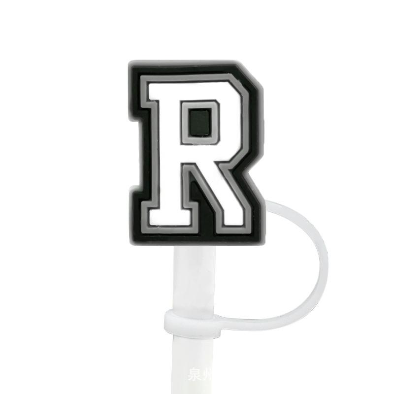 1Pcs Letter Silicone Straw Covers Cap Compatible With Stanley 30&40Oz Cup10Mm Straw Toppers Reusable Dust-Proof Straw Caps