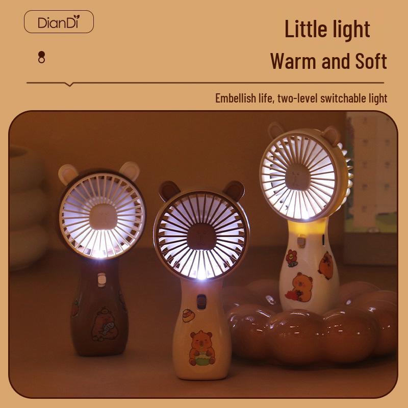 Capybara Cartoon USB Rechargeable Mini Handheld Fan