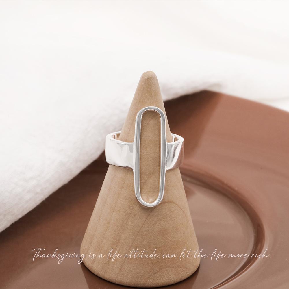 VIANRLA 925 Sterling Silver Statement Ring Women 925 Unique Silver Ring