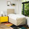 Maison Exclusive - Sommier à lattes de lit avec matelas Crème 80x200 cm Tissu