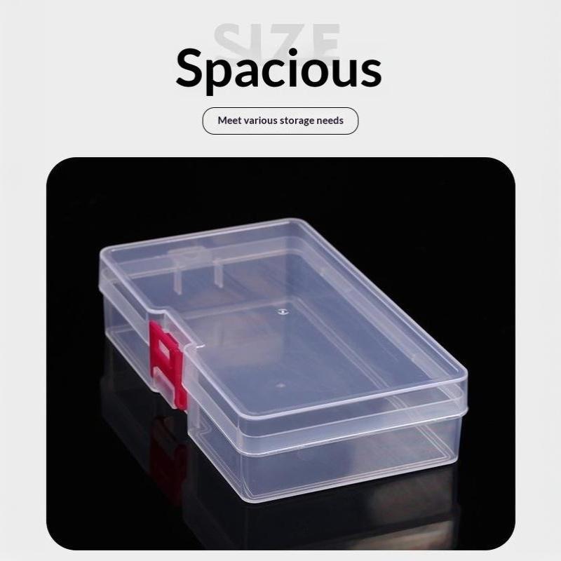 Square Clear Plastic Storage Box Portable Lightweight Organizer for Jewelry Beads Fishing Tackle Hiking Camping Small Item Storage