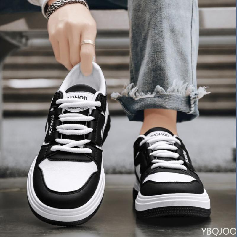 Übergröße Frühling und Herbst Neue Dicke Sohle Höhe Erhöhende Lässige Herrenschuhe Nischentrend Vielseitige Flache Sportschuhe für Herren