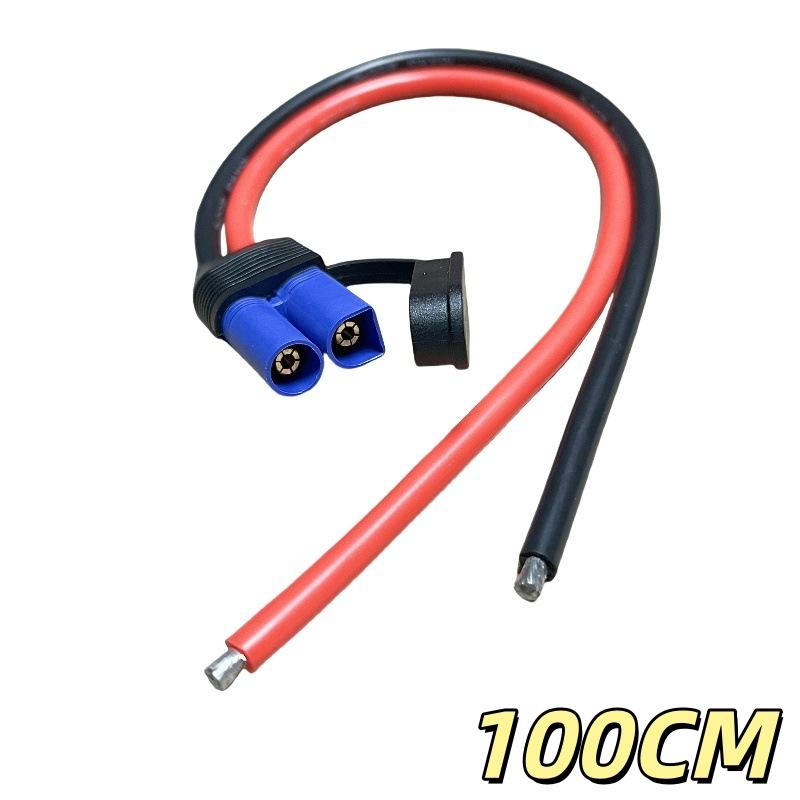 100W Ec5 Motorcycle Emergency Start Wire High-Power 10Awg Silicone Line Ec5 Male Female Plug To O-Type Terminal Connection Cable