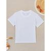 European sizes Girls' Heart Pizza Slice Flowers Stars Valentine'S Day Short Sleeve T-Shirt | Cute Cartoon Print, Stretchy Breathable Fabric