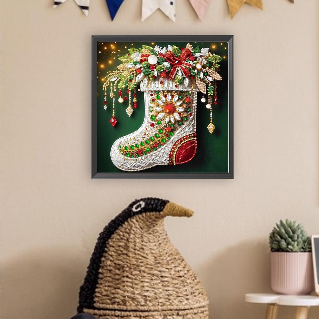 Kit with Flowers and Red Bird Animal Design for Home Wall Decor