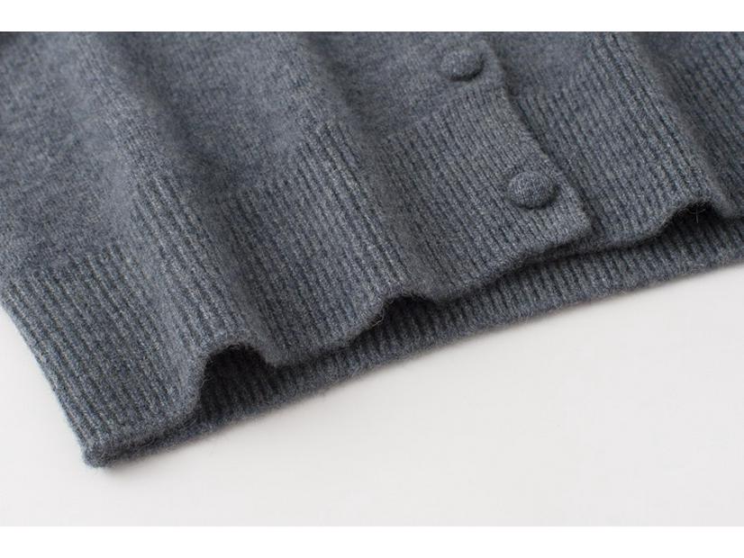 Γυναικεία Χοντρή Κασμιρέ Ζακέτα με Κλείσιμο με Κουμπιά, Χειροποίητες Χάντρες και Κεντημένες Λεπτομέρειες