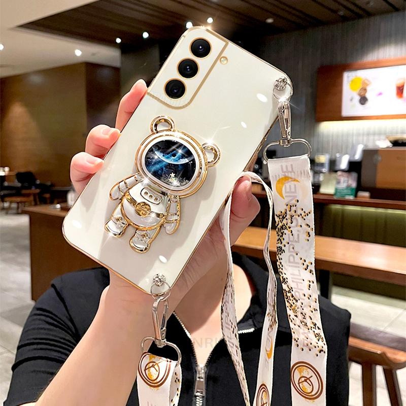 S 21 22 24 Etui na pasek Crossbody do Samsung Galaxy S21 S22 S23 S24 Plus Ultra S20 Fe Silikonowa podstawka etui Note 10 20
