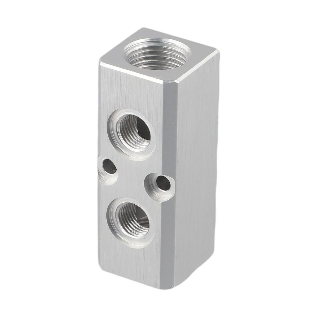 Air Hose Manifold Blocks G1 4 Port Pump Splitter Threaded Fitting High Hardness Inline Smooth Anti Oxidation Convenient Cylinder