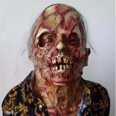 Halloween Vuxen Mask Zombie Mask Latex Blodig Skrämmande Extremt äcklig helmask Kostym Cosplay rekvisita