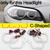 For BMW 5 Series F10 F11 M5 2010-2017 Super Bright CS CSL Style Lemon Yellow DRL Angel Eyes Light Daytime Running Light