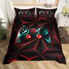 Gamepad Duvet Cover Set Queen Video Game Twin Bedding Set Microfiber Green Cartoon Gamer Pattern Electronic Theme Quilt Cover